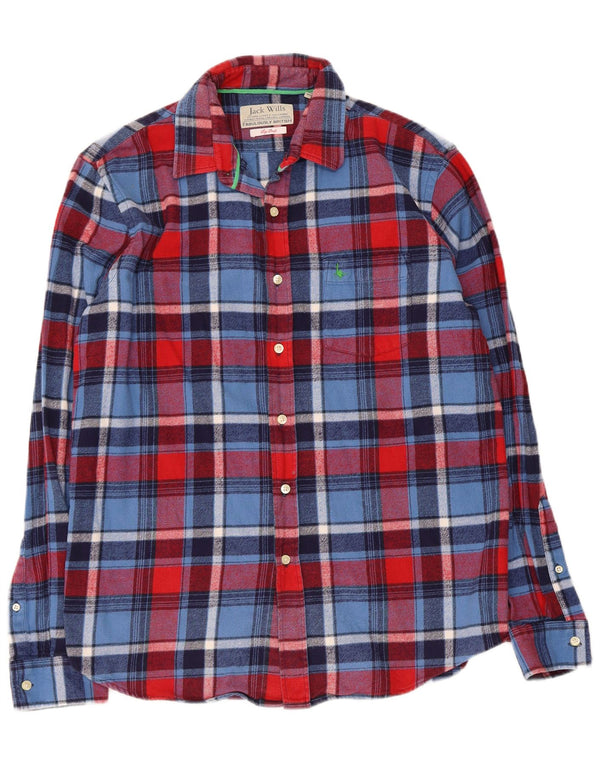 Jack Wills Chemise en flanelle pour homme Petit coton à carreaux multicolore