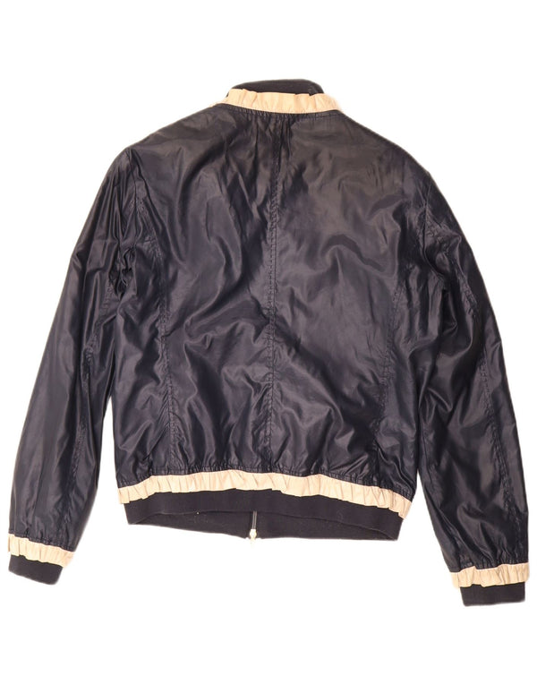 Moschino Veste utilitaire pour femme US 12 Large Bleu Marine Polyester