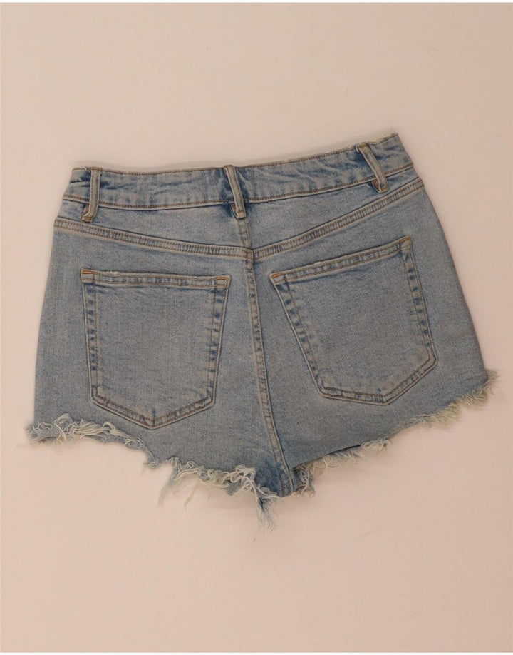 Zara Short en jean pour femme EU 38 Small W28 Bleu