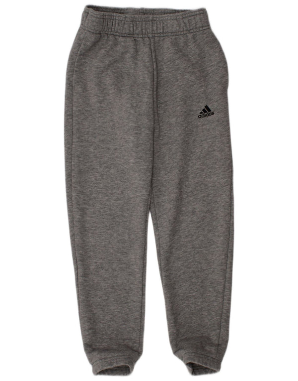 Adidas Pantalon de Survêtement Garçon Joggers 7-8 ans Gris Moucheté Coton