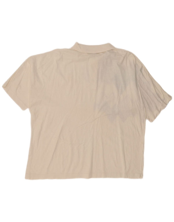 Sergio Tacchini Polo Homme 2XL Blanc Géométrique Coton