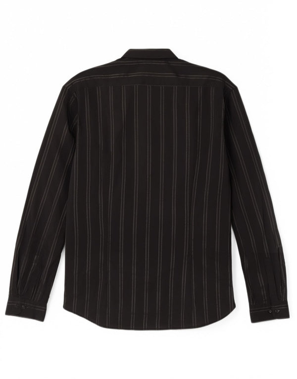 Hugo Boss Chemise Homme Taille 43/44 XL Coton Rayé Noir