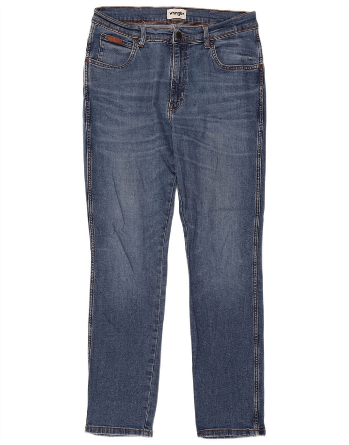 Wrangler Jean Slim Homme W34 L30 Bleu Coton