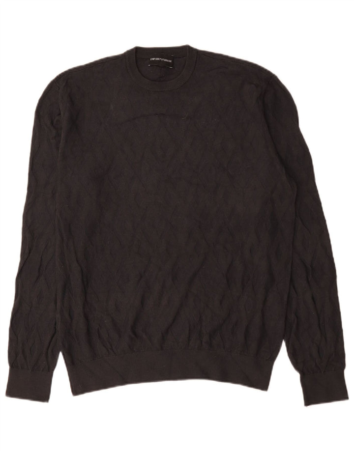 Emporio Armani Pull Col Rond Homme Gris Moyen Viscose