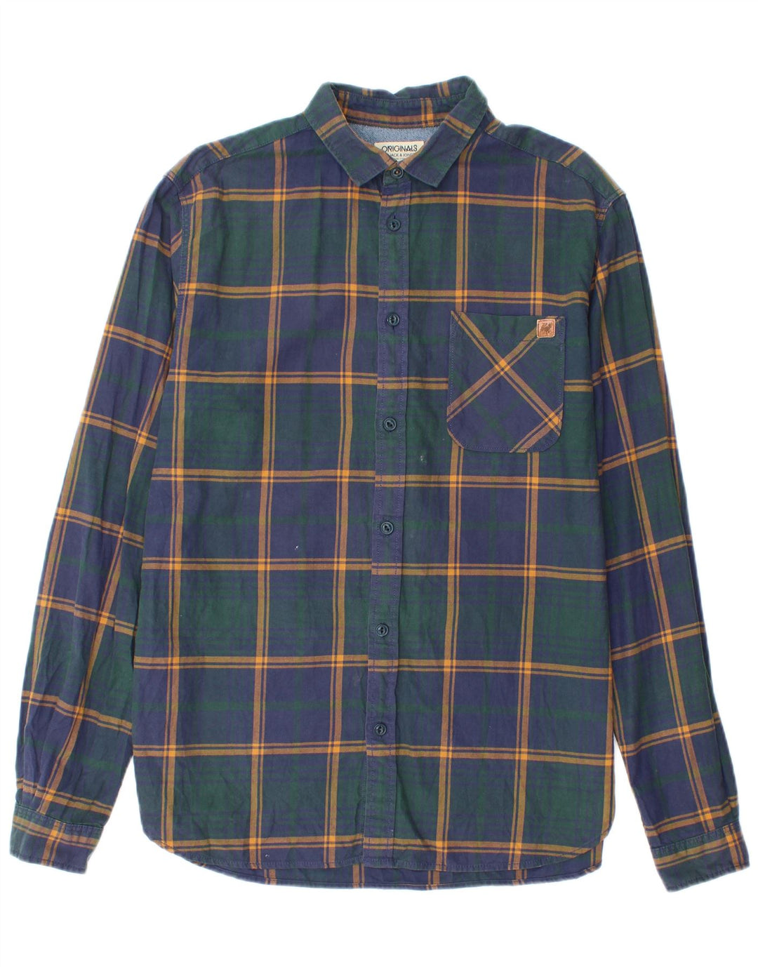 Jack & Jones Chemise en Flanelle Homme Grand Carreau Bleu Marine