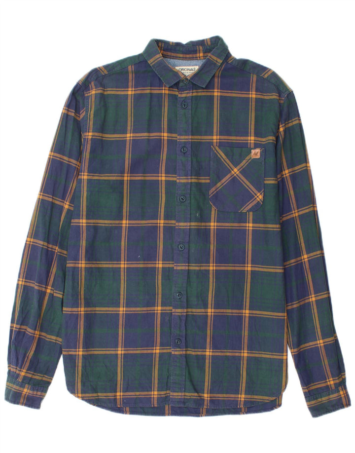 Jack & Jones Chemise en Flanelle Homme Grand Carreau Bleu Marine