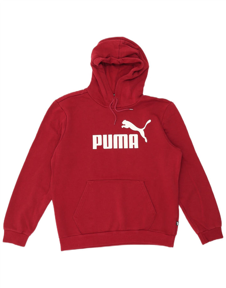 PUMA Pull à capuche graphique pour homme en coton marron moyen