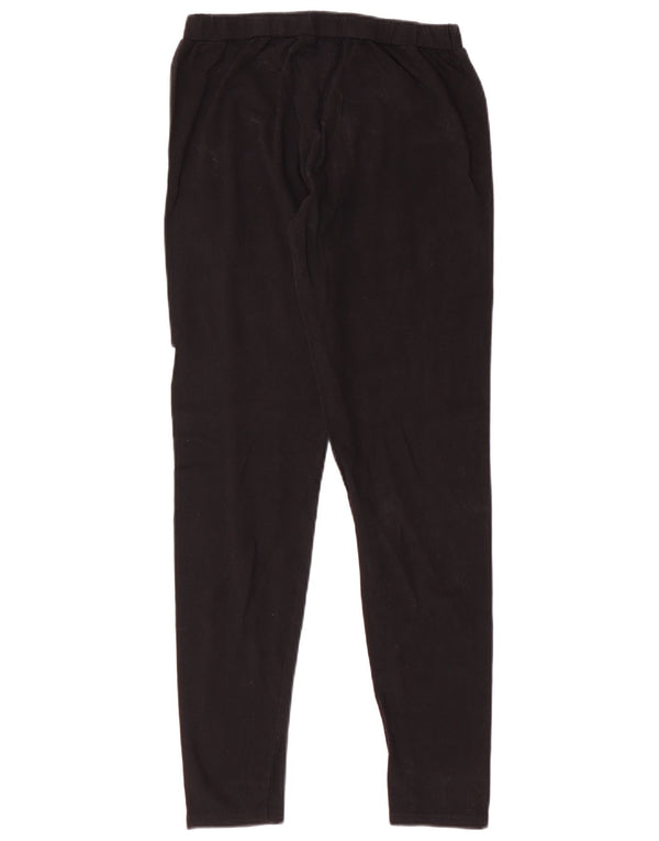 ELLESSE Leggings graphiques pour femmes UK 12 coton noir moyen