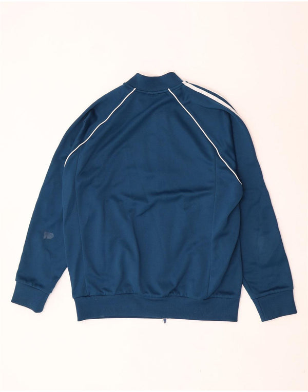 Adidas Veste de survêtement rétro pour homme XL Bleu Polyester Sports