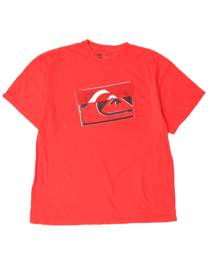 QUIKSILVER T-Shirt Graphique Homme XL Rouge Coton