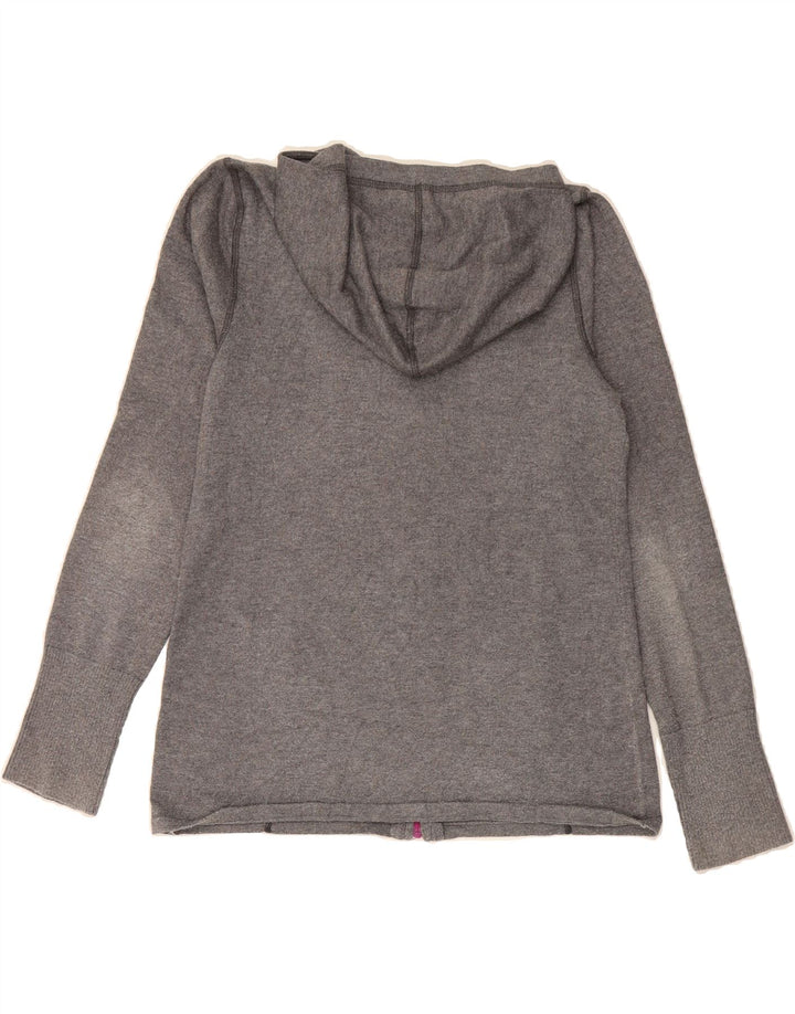 EDDIE BAUER Womens Zip Hoodie Sweater UK 12 Medium Grey Polyester Vintage Eddie Bauer and Second-Hand Eddie Bauer from Messina Hembry 
