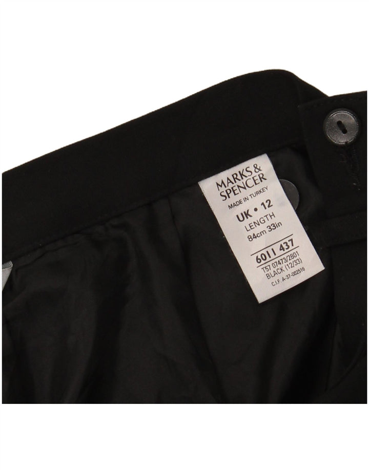 Marks & Spencer Jupe longue pour femme UK 12 Medium W28 Noir Polyester