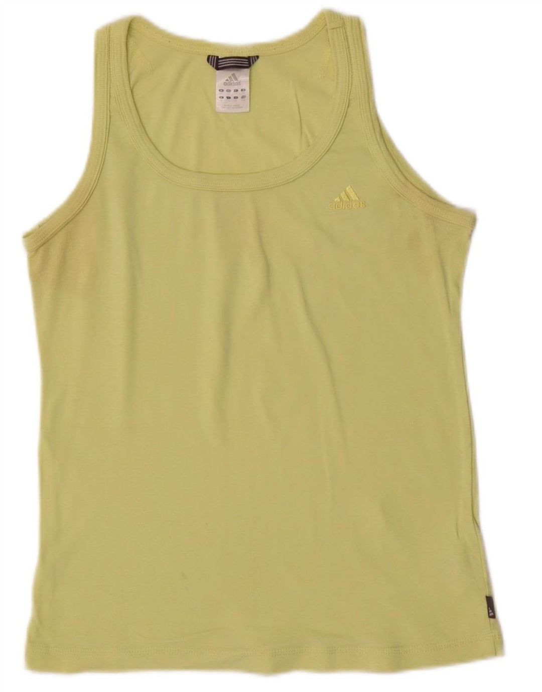 ADIDAS Débardeur Femme UK 14 Coton Vert Moyen