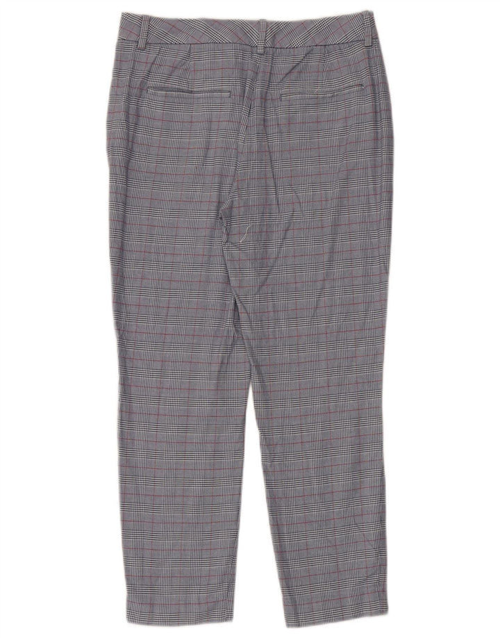 Massimo Dutti Pantalon Chino Femme EU 38 Small W30 L26 Bleu Pied-de-Poule
