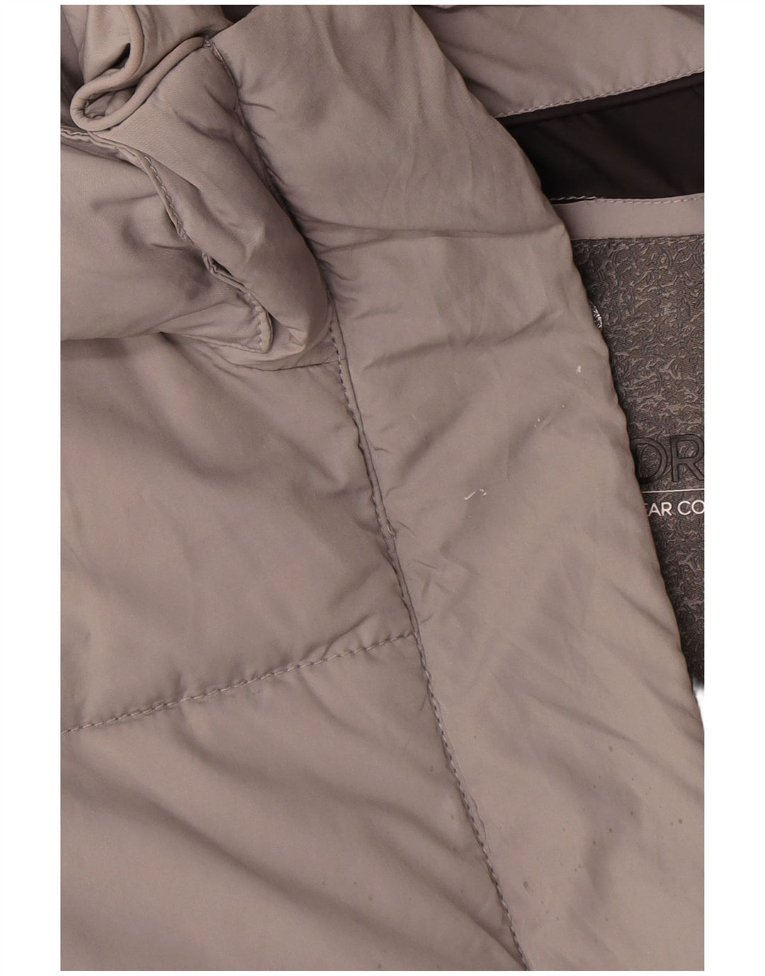 Superdry Manteau matelassé à capuche surdimensionné pour femme UK 10 Petit Gris