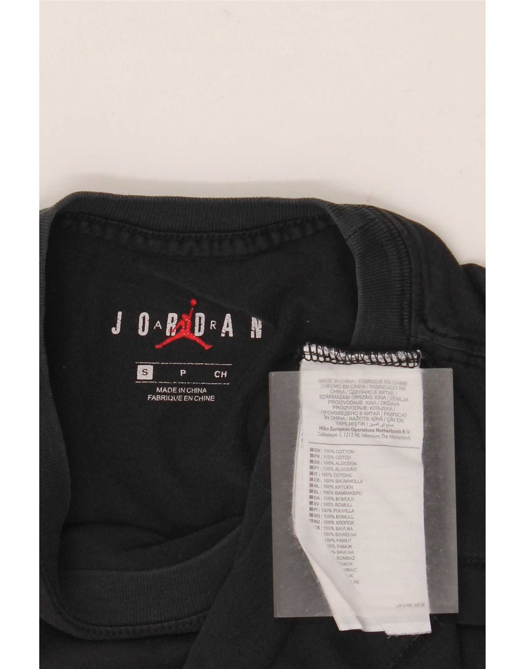 Jordan T-shirt graphique pour homme Petit coton noir