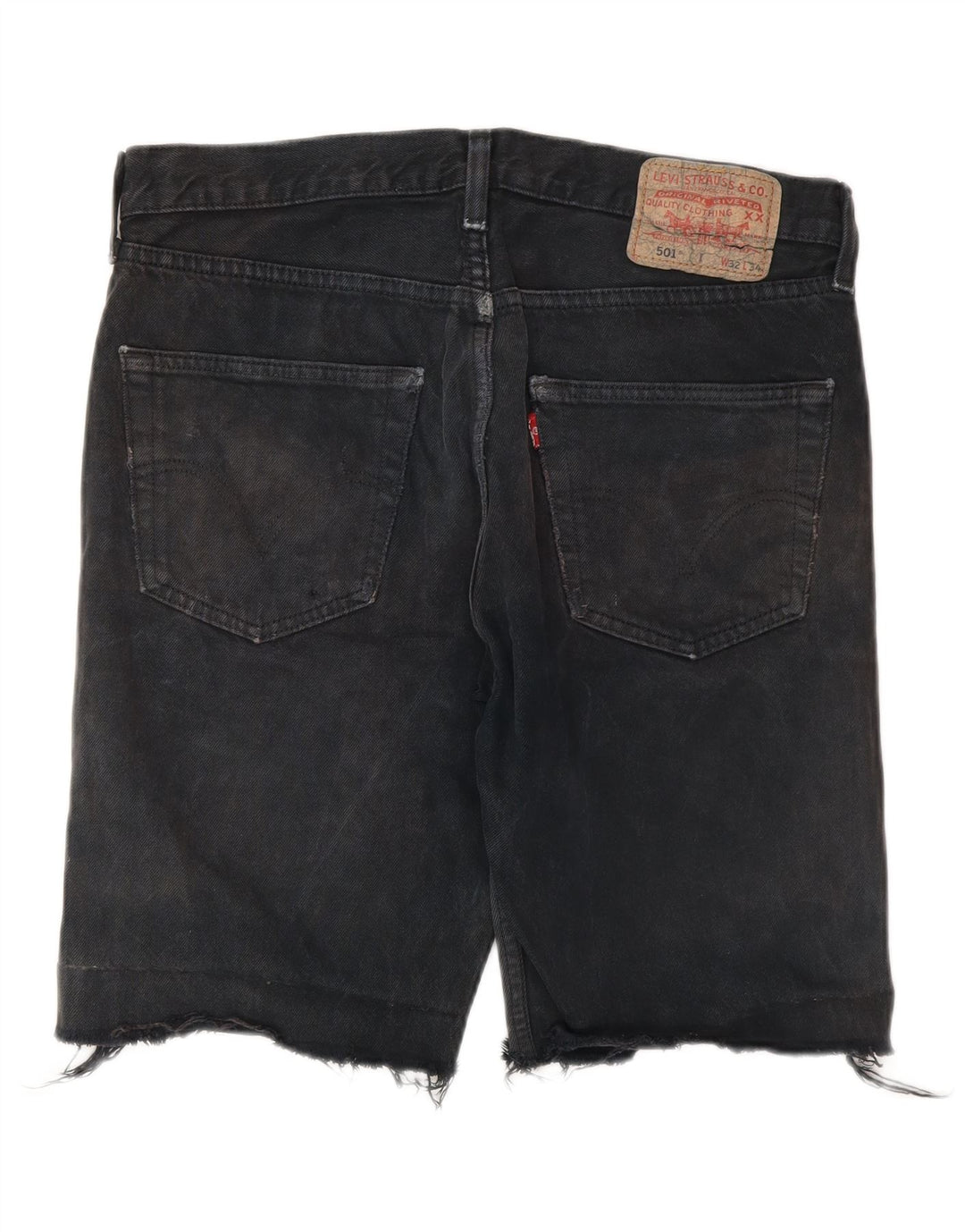 LEVI'S Short en Jean 501 Homme W32 Noir Moyen Coton