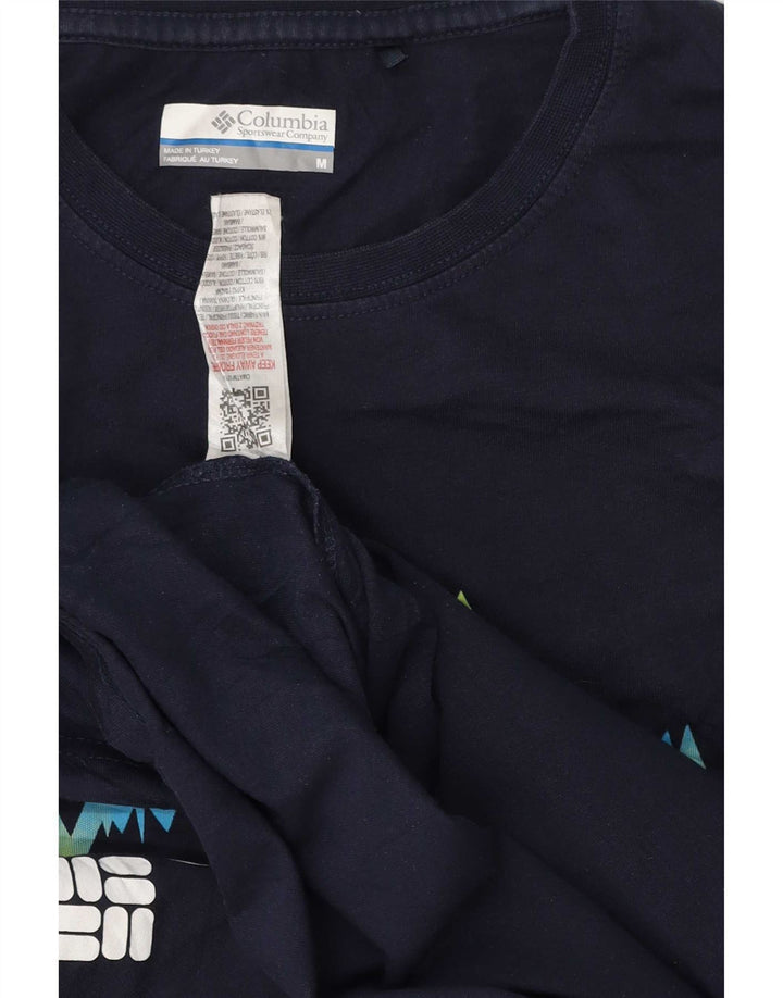 Columbia T-Shirt Graphique Homme Bleu Marine Moyen Coton