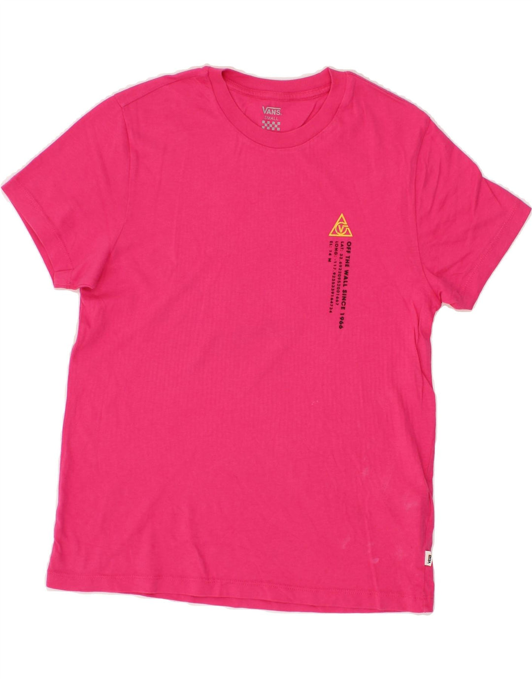 VANS Womens T-Shirt Top UK 10 Small Pink Cotton Vintage Vans and Second-Hand Vans from Messina Hembry 