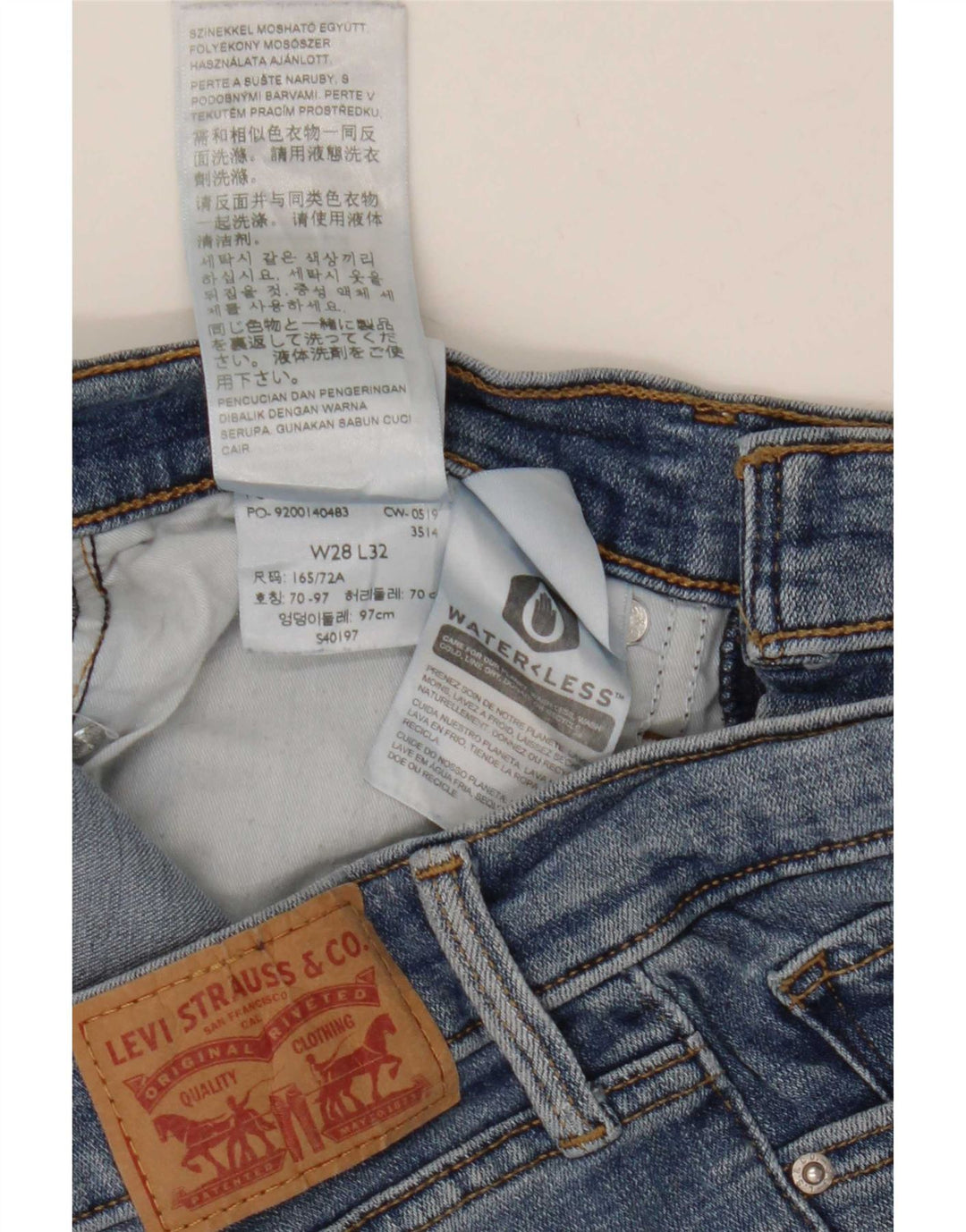 Levi's Jean 314 Shaping Straight Femme Bleu Coton W28 L27