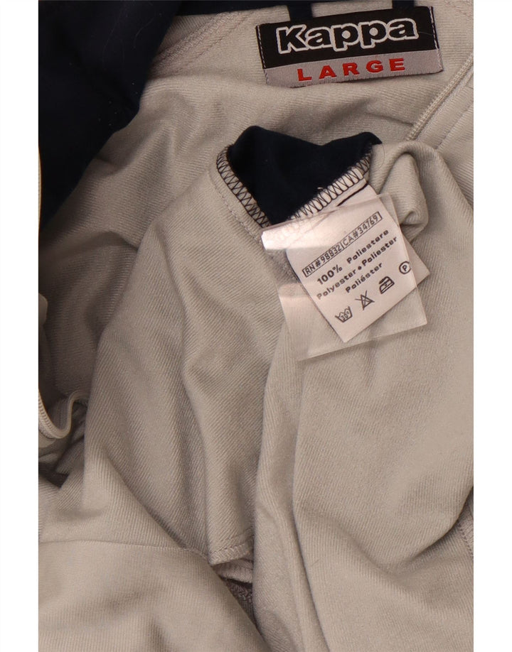 KAPPA Veste de survêtement pour homme Large Gris Colorblock Polyester