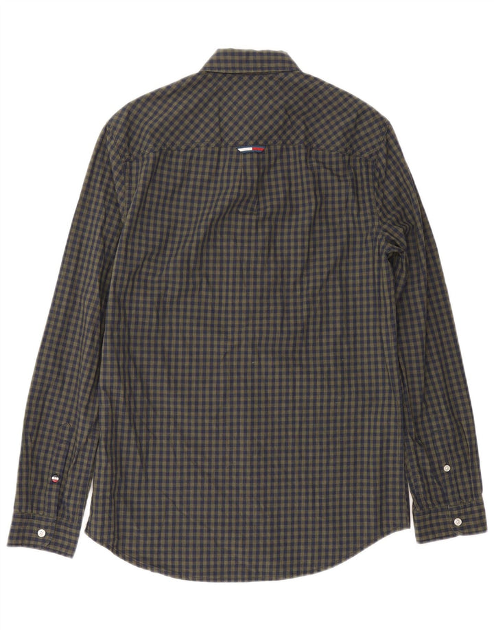 Tommy Hilfiger Chemise coupe classique pour homme en coton vichy bleu marine petit