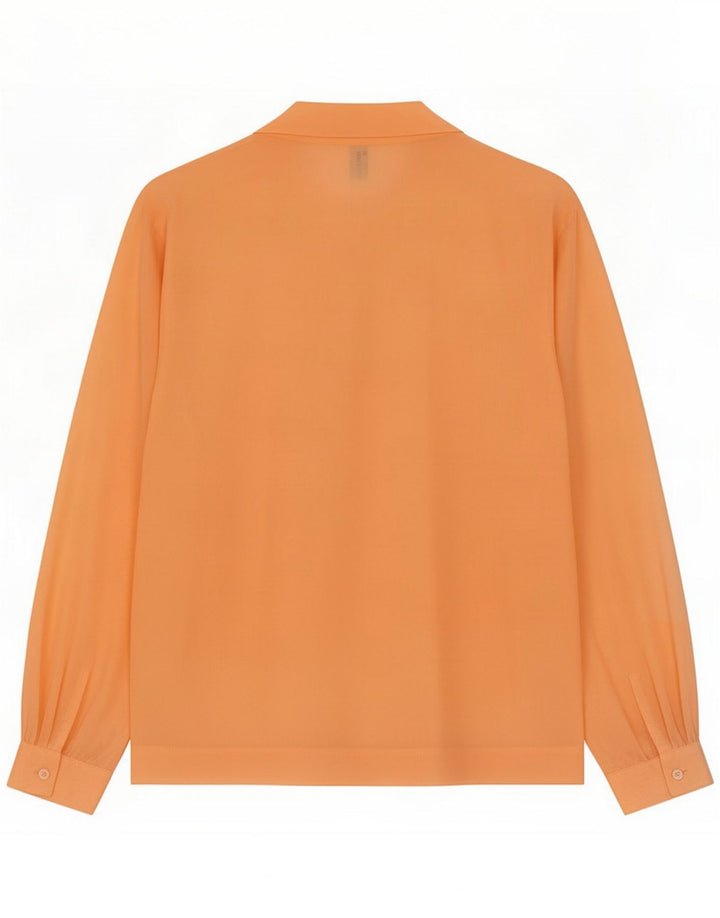 Chemisier vintage pour femme IT 47 Large Orange
