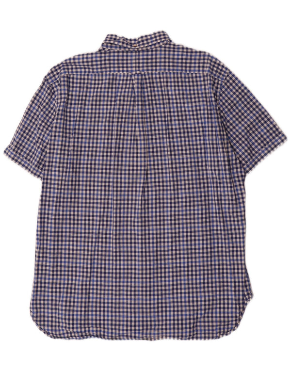 Gant Chemise à manches courtes pour hommes, coupe régulière, XL, bleu vichy, coton