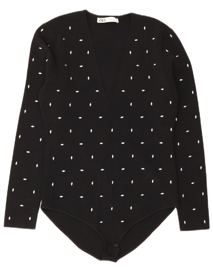 Zara Body Femme UK 14 Large Viscose Noir