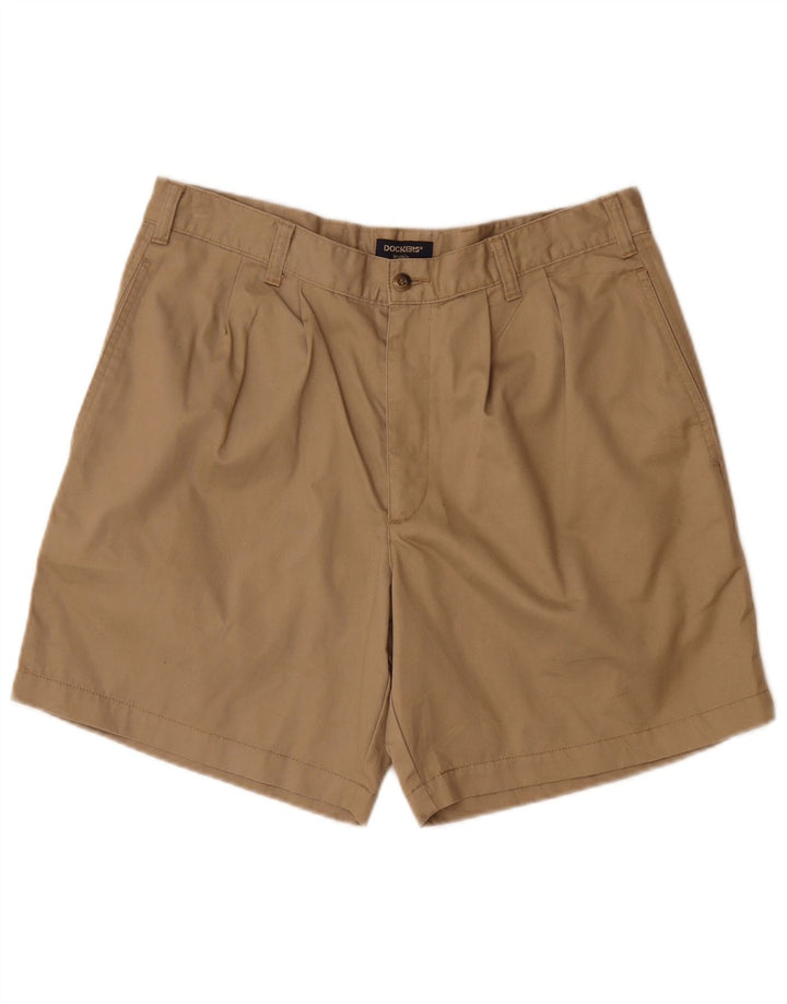 DOCKERS Short Chino Pegged Homme W34 Large Beige Coton