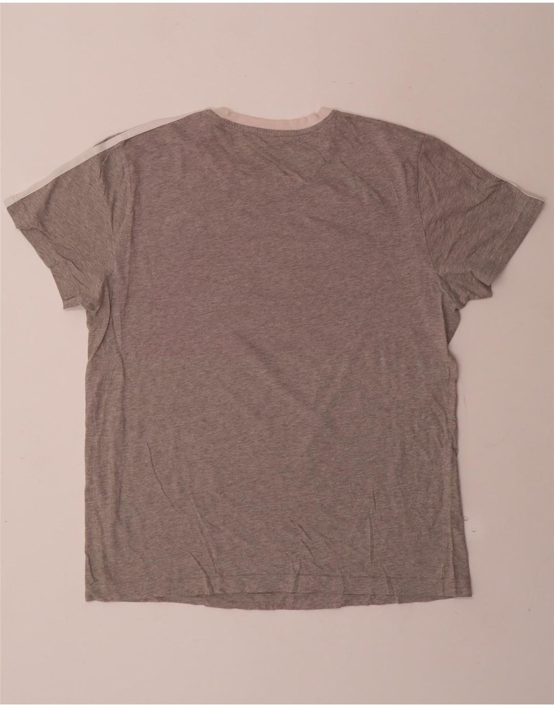 Adidas T-Shirt Femme Top UK 12/14 Gris Moyen Coton