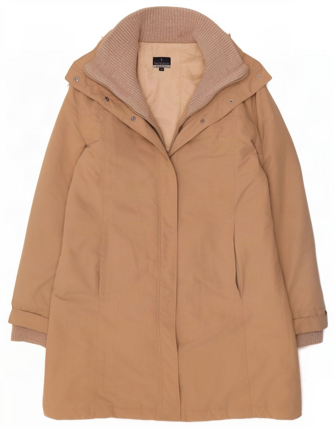 Trussardi Jeans Manteau Rembourré Femme IT 42 Beige Moyen