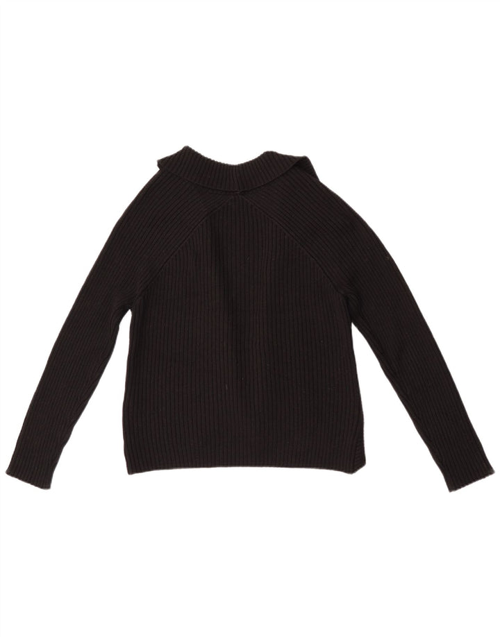Marks & Spencer Pull Boléro Ouvert pour Femme UK 12 Acrylique Noir Moyen