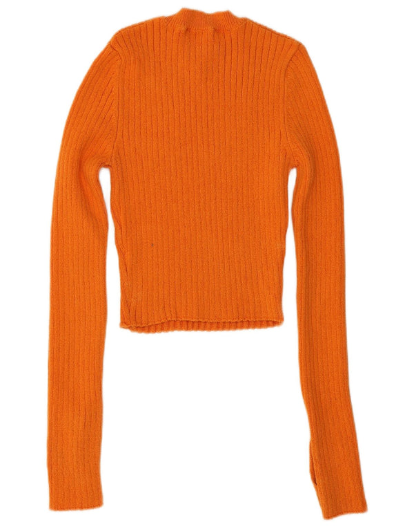 Zara Womens Crop Top UK 14 Grand Orange
