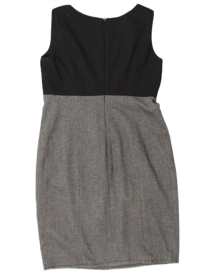 MARIA GRAZIA SEVERI Womens Sheath Dress UK 12 Medium Grey Colourblock