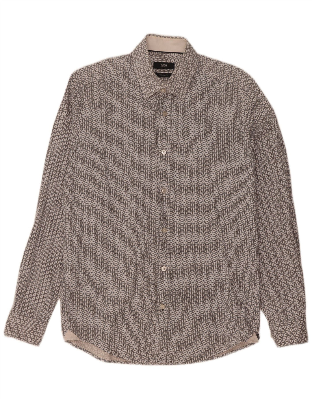 Hugo Boss Chemise Regular Fit Petit Coton Floral Blanc