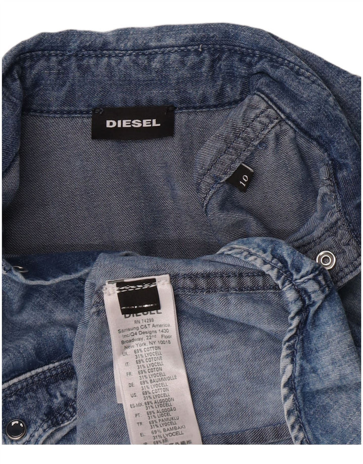 Chemise en jean Diesel garçon 9-10 ans bleu coton