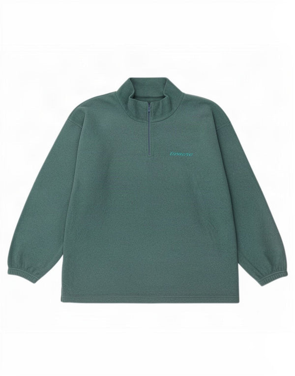 Invicta Pull polaire à col zippé pour homme 2XL Vert Polyester