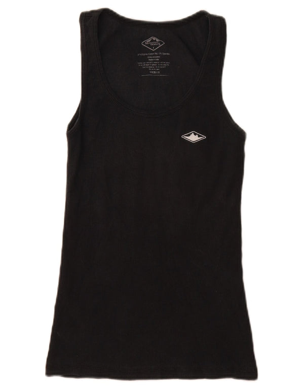 Mountain Designs Débardeur pour femme UK 8 Small Noir Coton