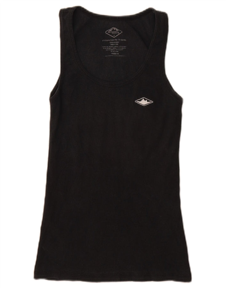 Mountain Designs Débardeur pour femme UK 8 Small Noir Coton