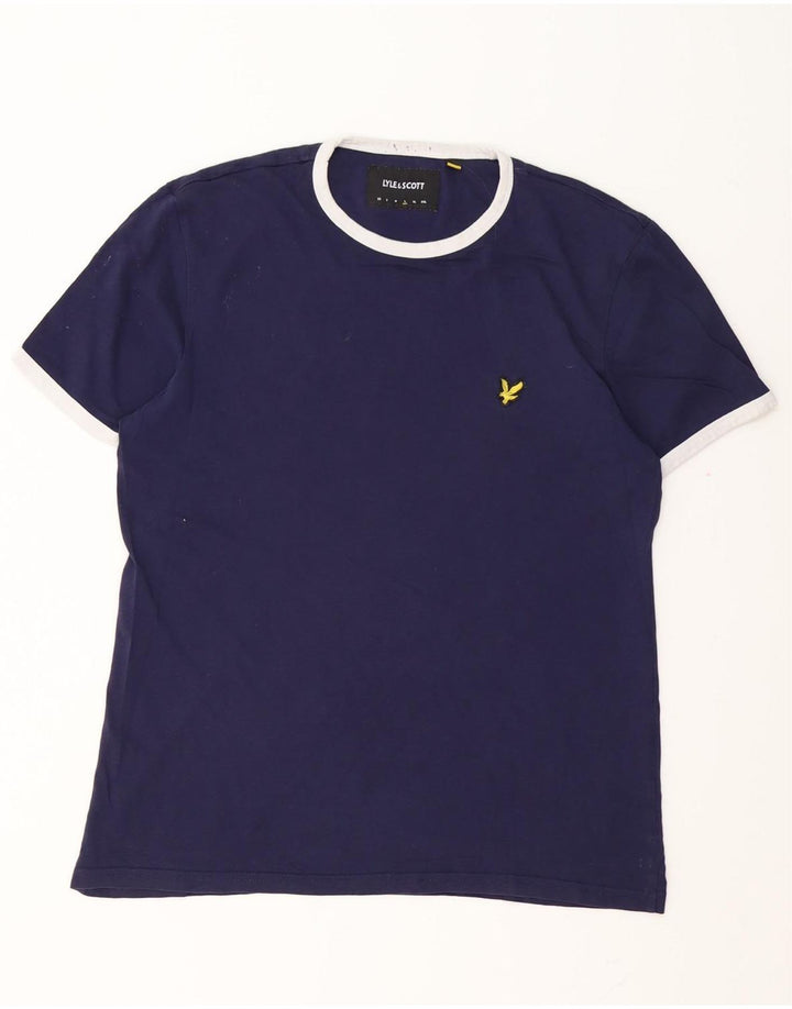 Lyle & Scott T-Shirt Homme Haut Large Bleu Marine Coton
