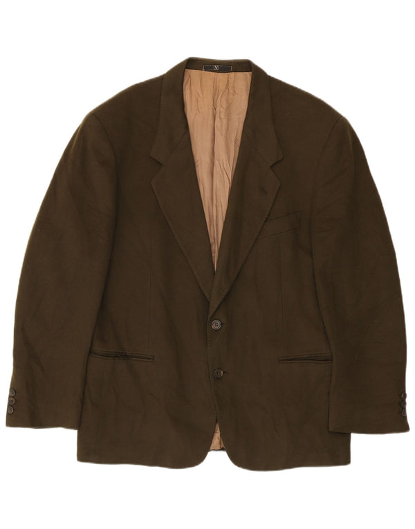 Valentino Veste Blazer 2 Boutons Homme UK 38 Laine Vierge Kaki Moyen