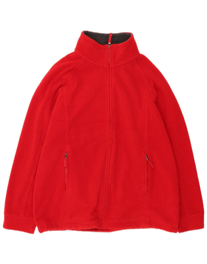 Marks & Spencer Veste polaire pour femme UK 14 Large Rouge Polyester