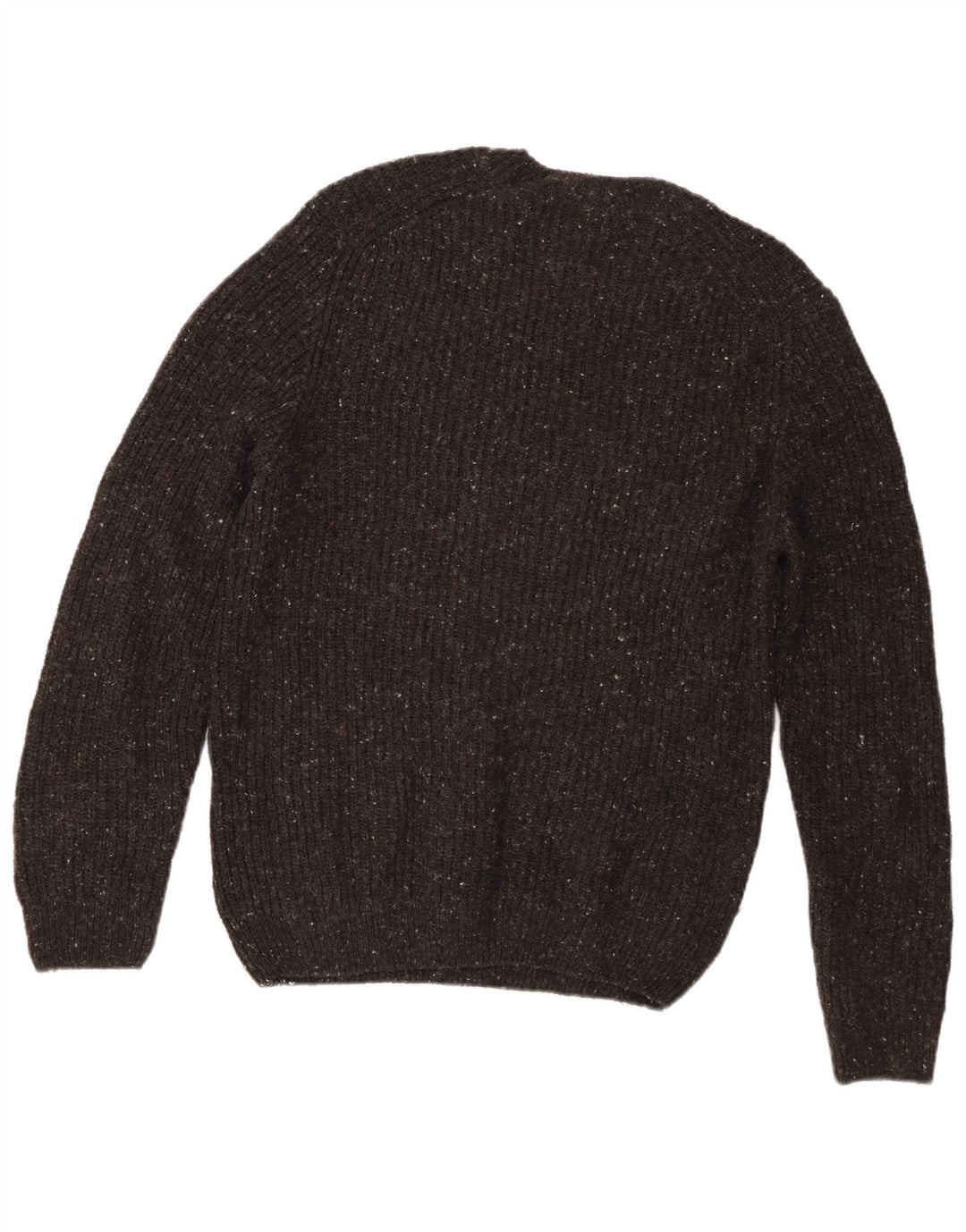 Zara Pull à col rond en laine mouchetée gris moyen pour homme