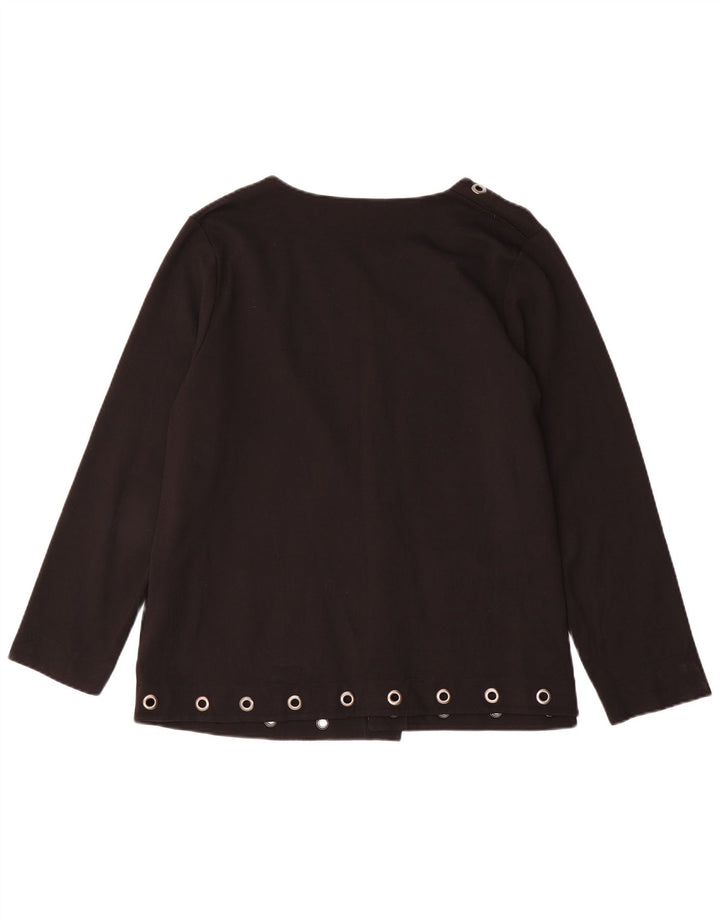 Fiorella Rubino Veste blazer ouverte surdimensionnée pour femme UK 14 Noir moyen