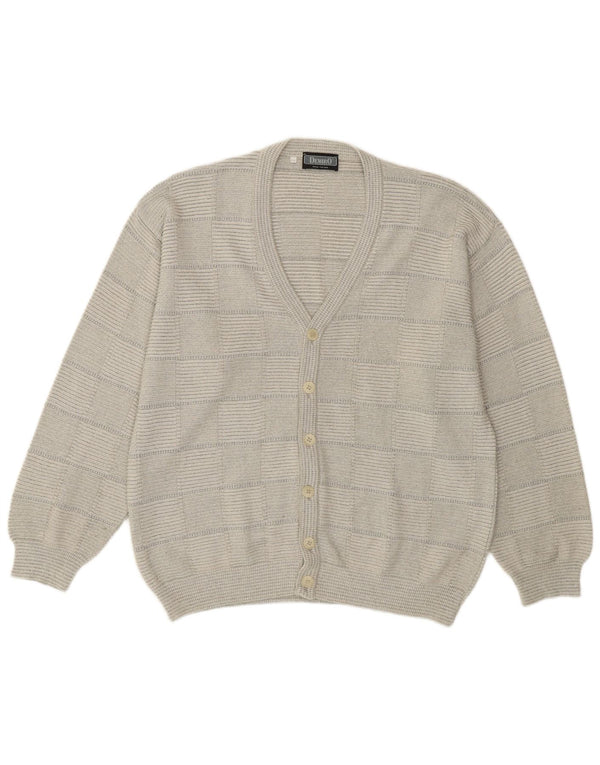 Demiro Pull Cardigan Homme IT 54 XL Gris Géométrique Coton