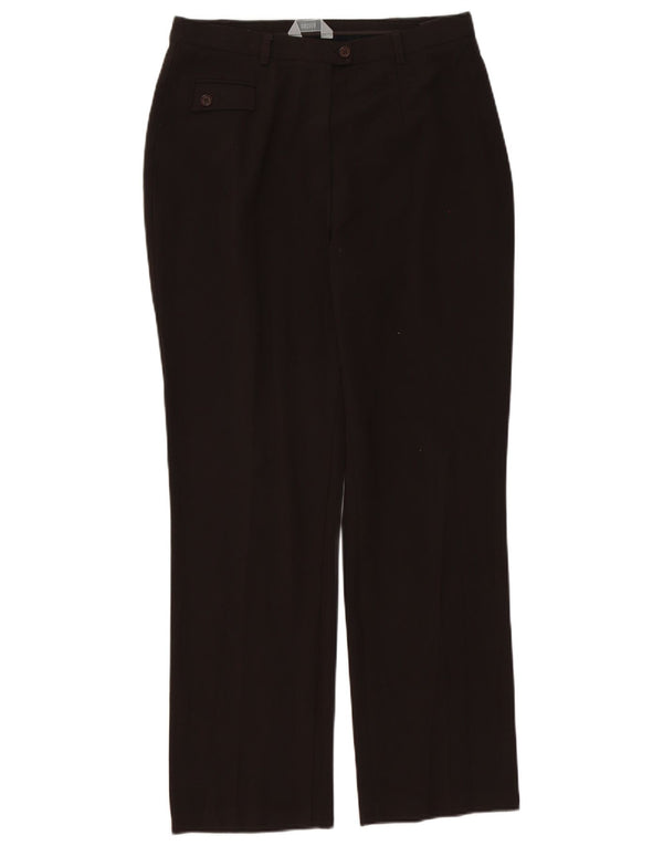 Marks & Spencer Pantalon droit décontracté pour femme UK 14 Medium W30 L30 Marron
