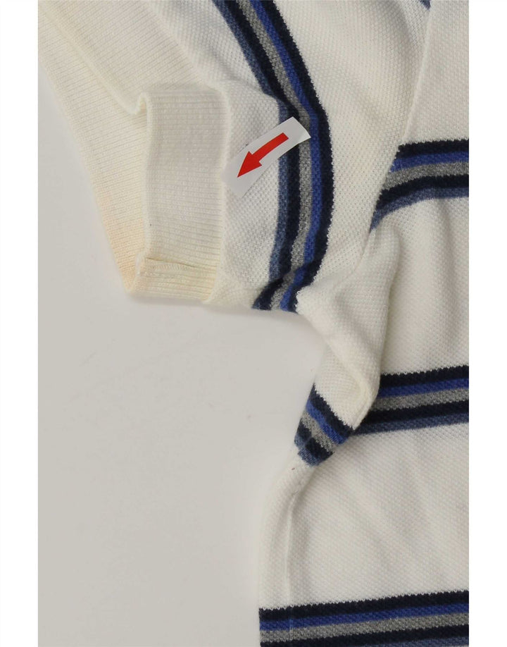 Gap Polo Homme Large Blanc Rayé Coton