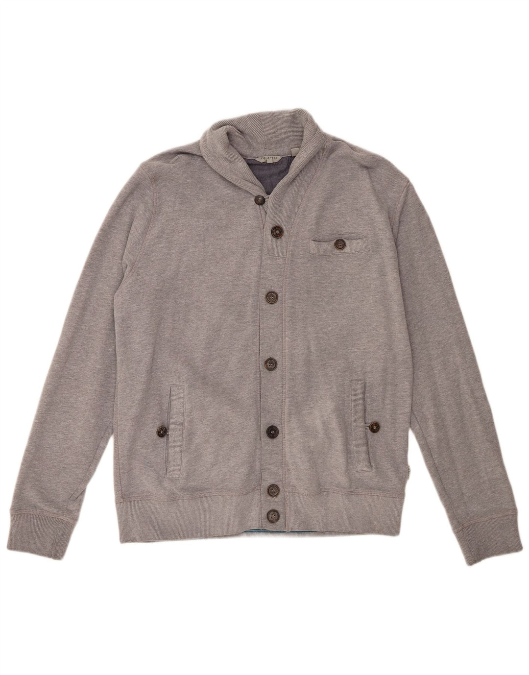Ted Baker Veste de survêtement pour homme Taille 4 Grand Coton Gris