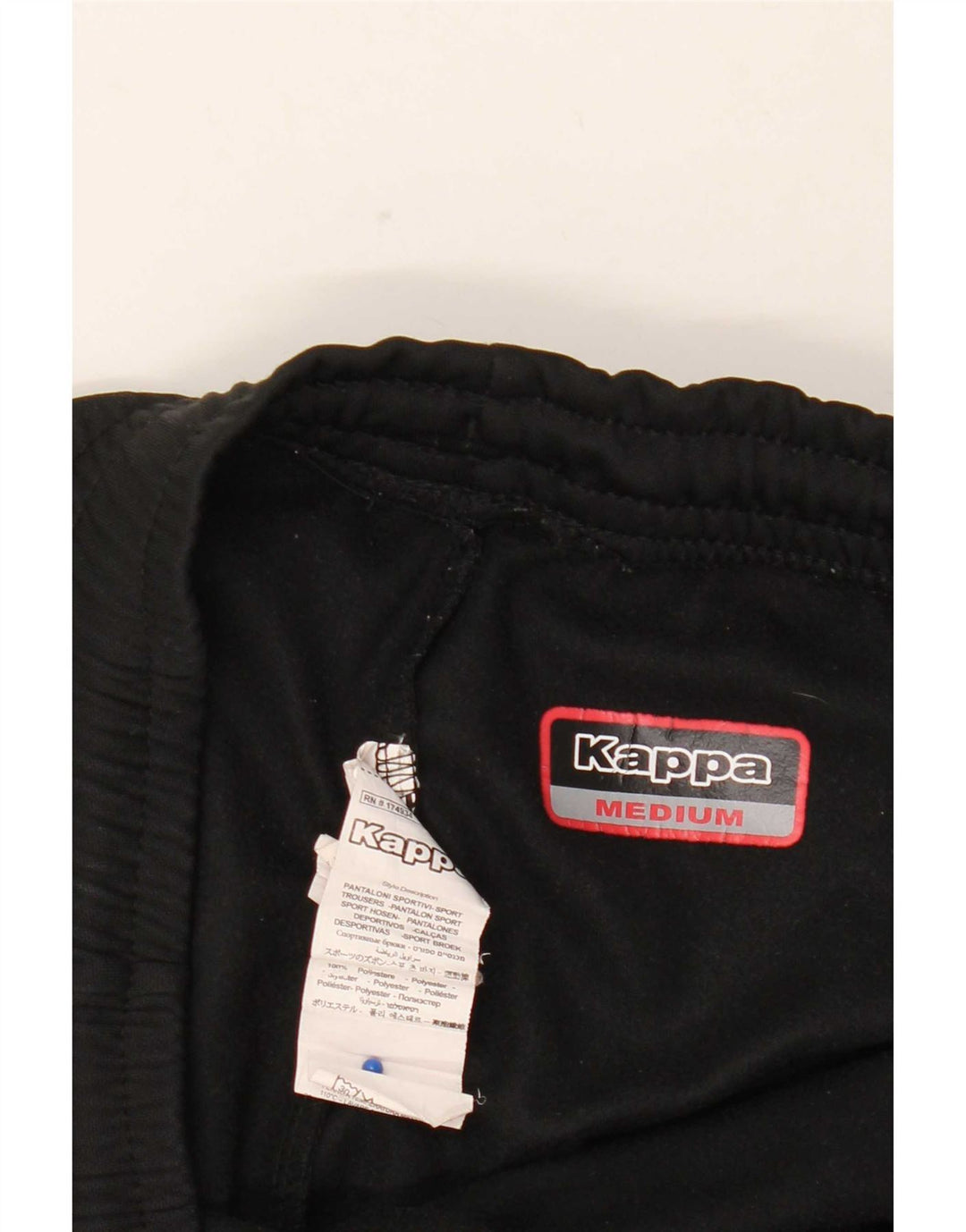 Kappa Pantalon de Survêtement Graphique Homme Noir Moyen Polyester